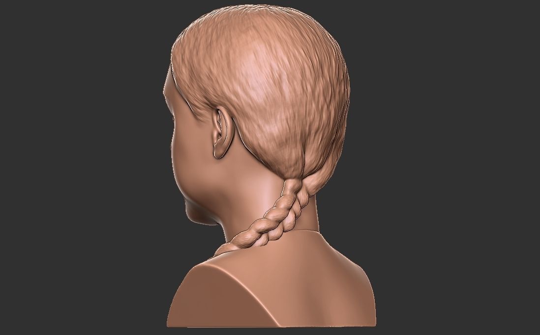 Greta Thunberg bust for 3D printing 3D print model_12