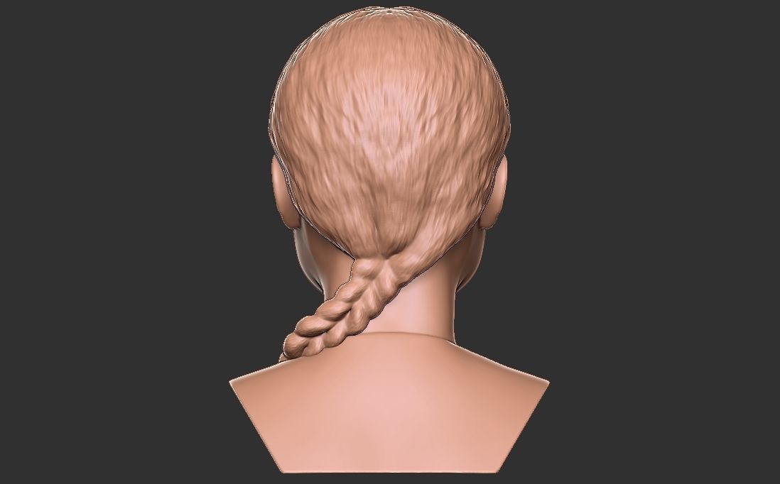 Greta Thunberg bust for 3D printing 3D print model_13