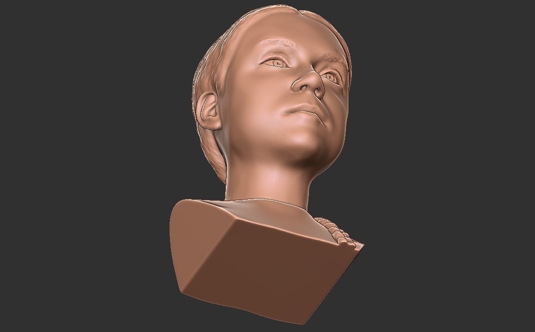 Greta Thunberg bust for 3D printing 3D print model_23