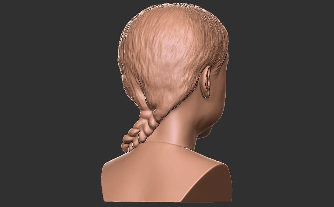 Greta Thunberg bust for 3D printing 3D print model_14