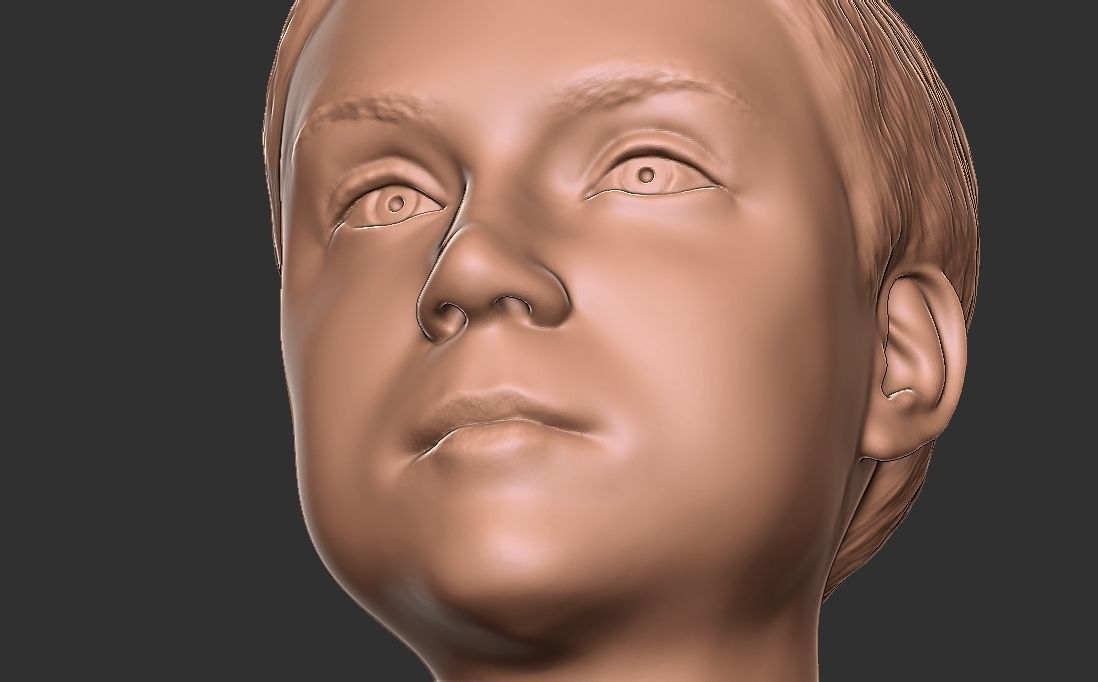 Greta Thunberg bust for 3D printing 3D print model_28