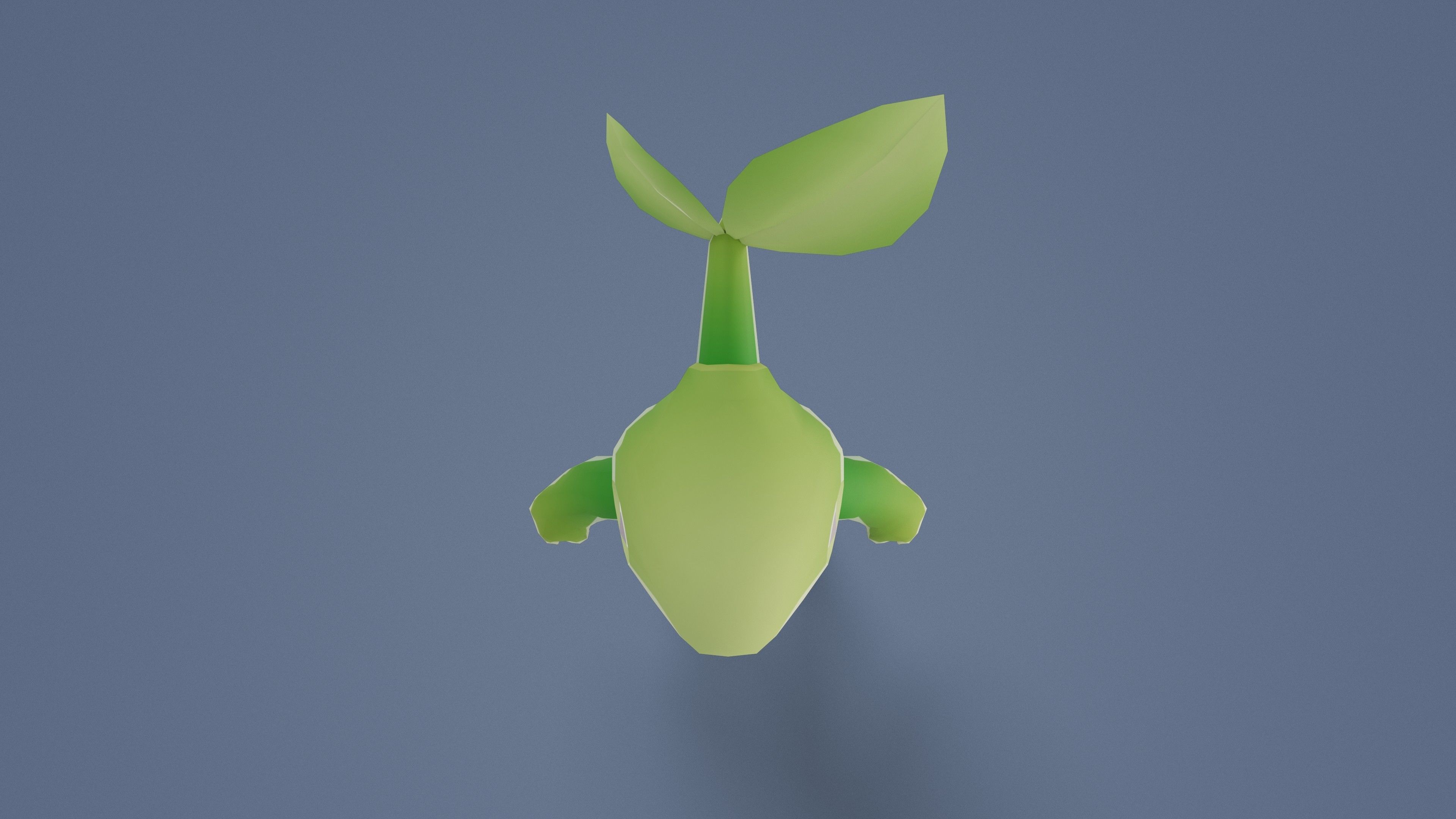 Cartoon Characters - Small Vegeturtle Warrior Low-poly 3D model_13
