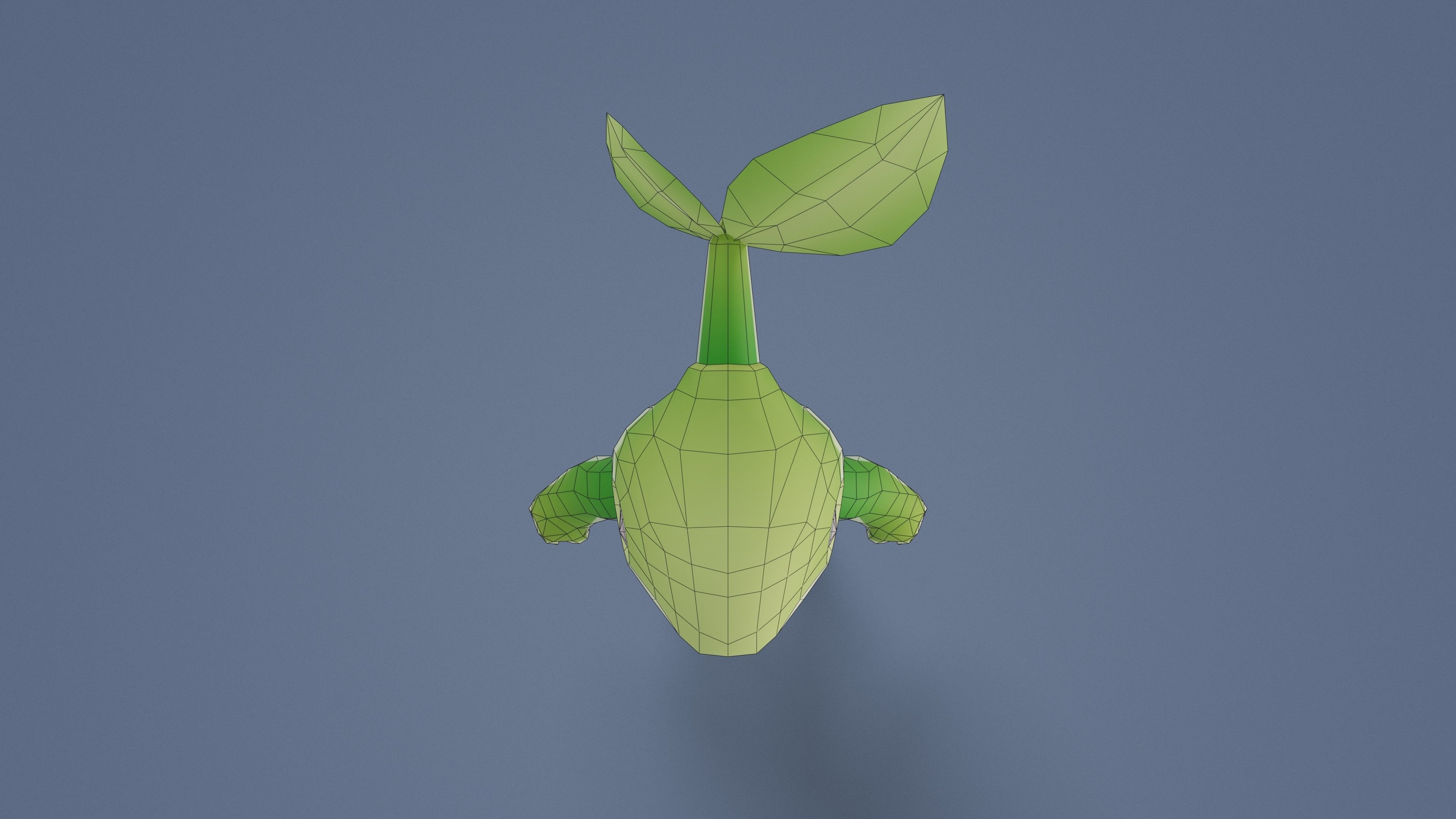 Cartoon Characters - Small Vegeturtle Warrior Low-poly 3D model_23