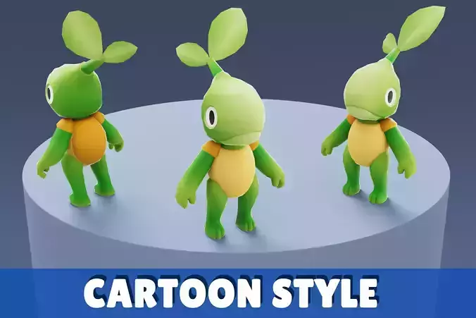 Cartoon Characters - Small Vegeturtle Warrior