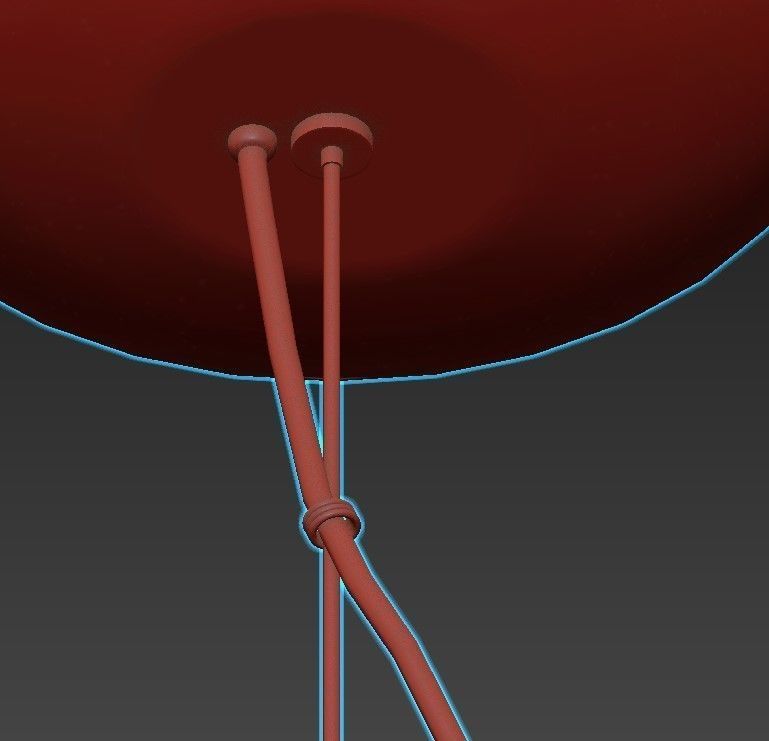 ILARGI pendant light with glass and gold finish 3D model_4