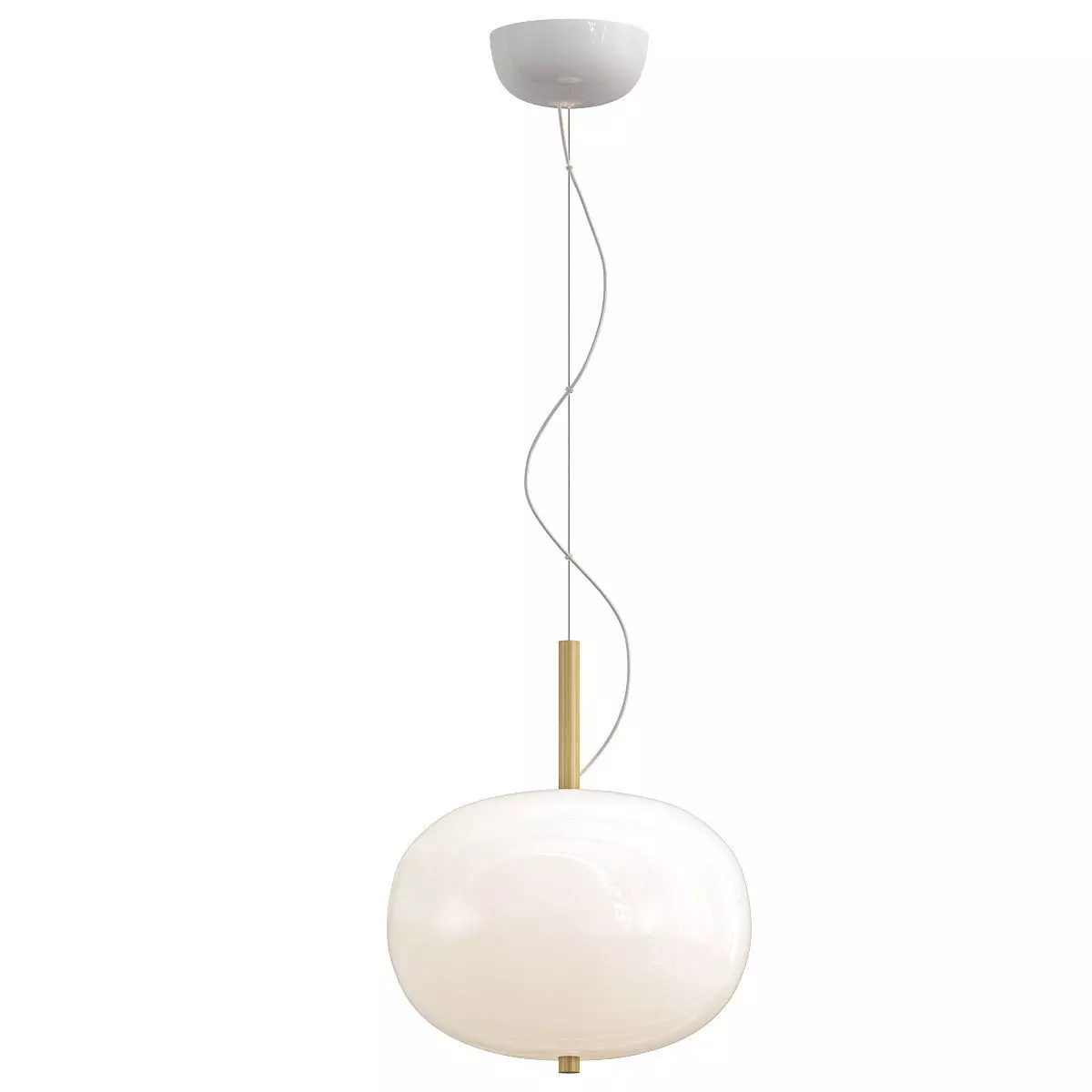 ILARGI pendant light with glass and gold finish 3D model_0