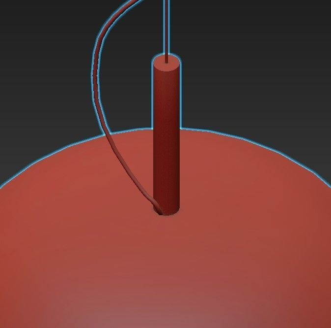 ILARGI pendant light with glass and gold finish 3D model_5