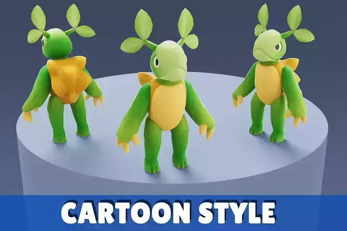 Cartoon Characters - Medium Vegeturtle Warrior