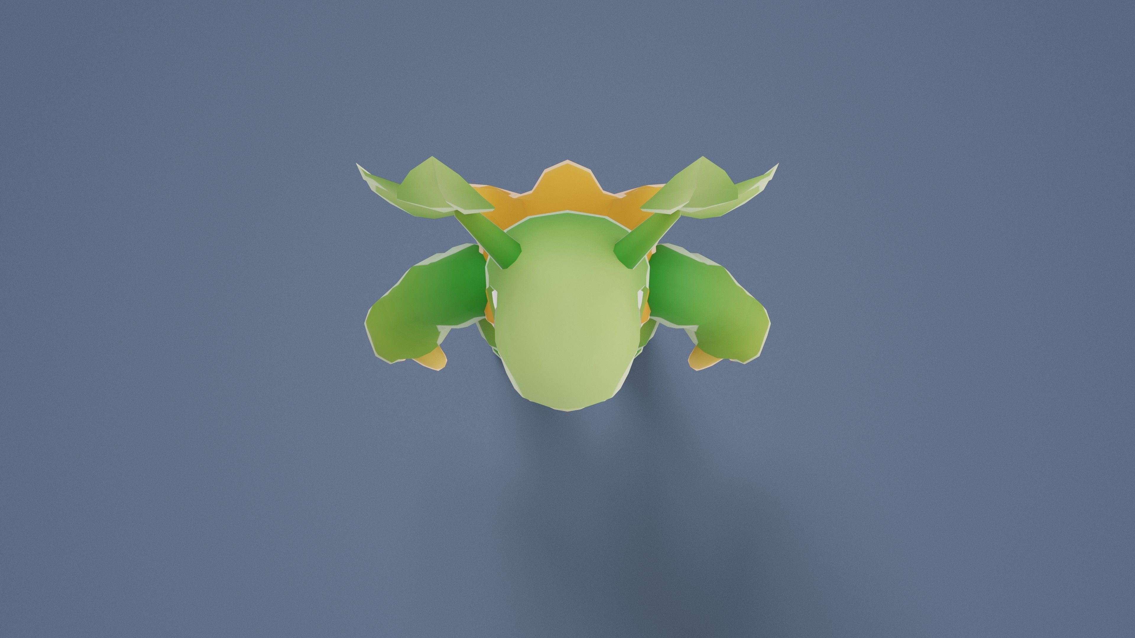 Cartoon Characters - Medium Vegeturtle Warrior Low-poly 3D model_13