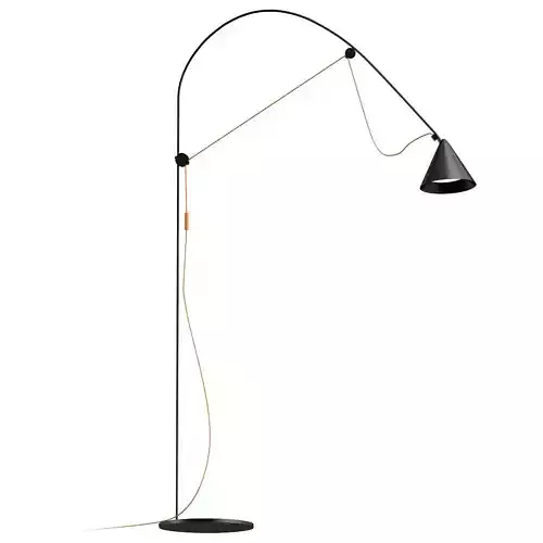 AYNO L floor lamp with shade and orange cord