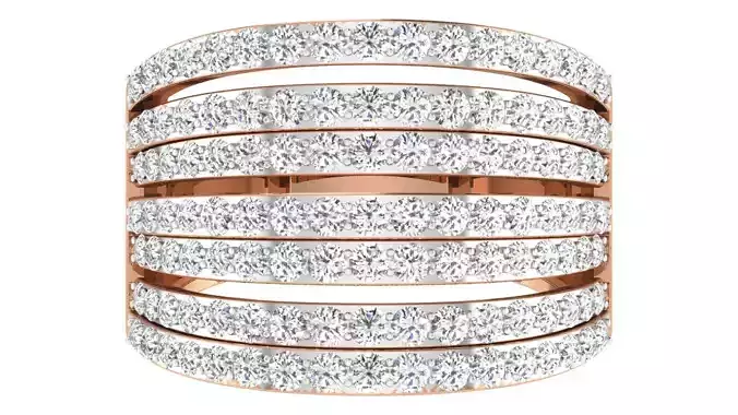 Women cocktail ring 3dm stl renders detail