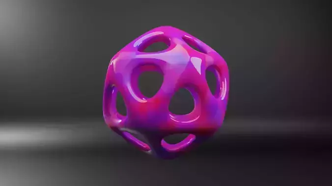 Abstract Icosphere 3D model