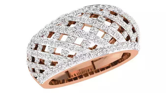 Women cocktail ring 3dm stl renders detail