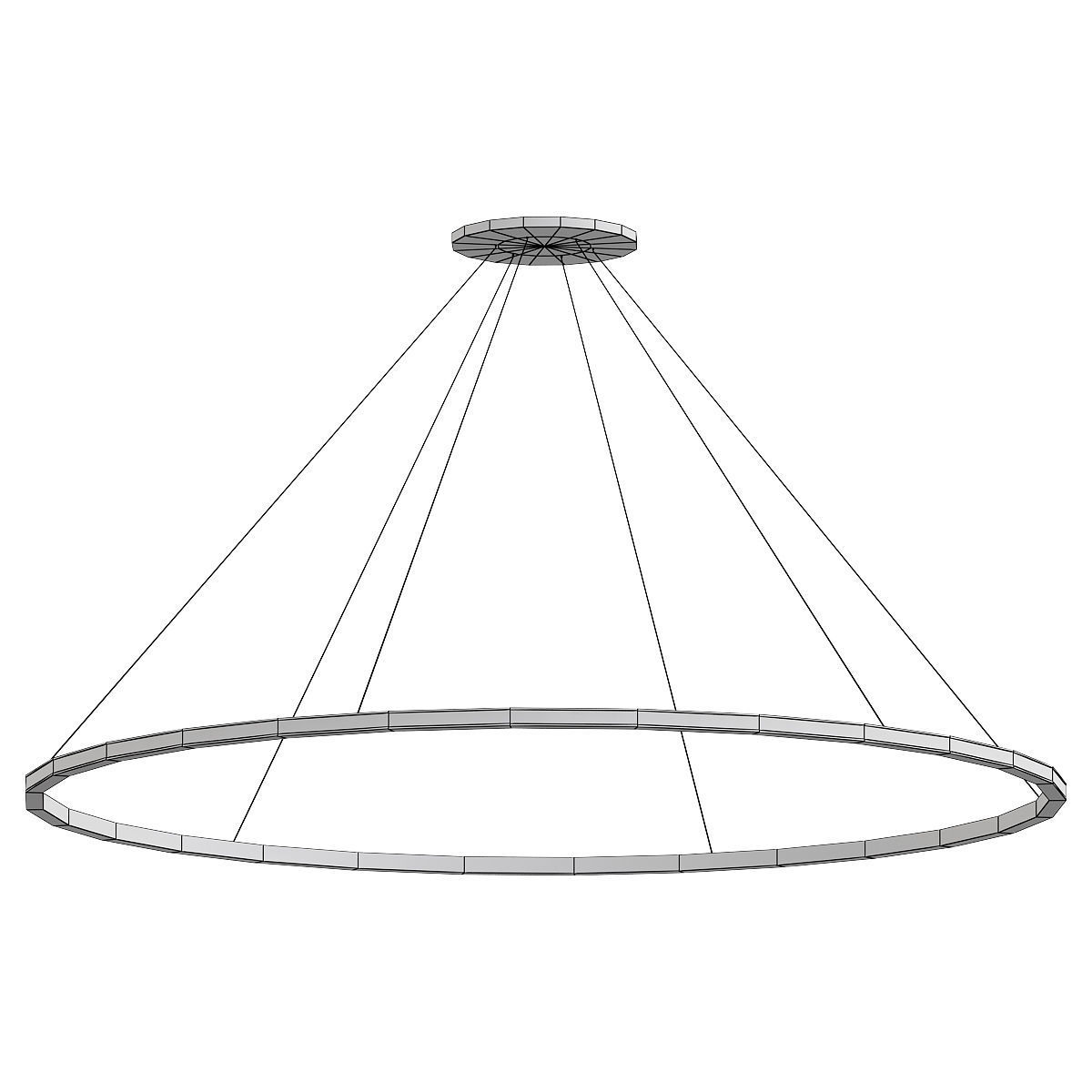 CIRCULAR pendant light with frame 3D model_1