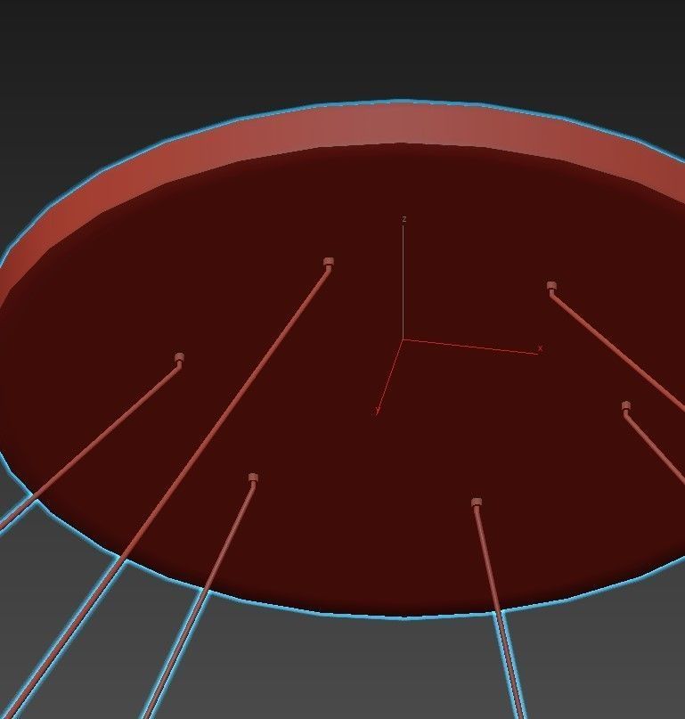 CIRCULAR pendant light with frame 3D model_4