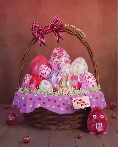 Easter Egg Basket - 31MAR21 by DSZarts 3D model