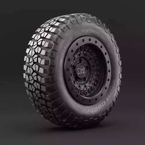 BF Goodrich KM2 Off-road Tire 3D model