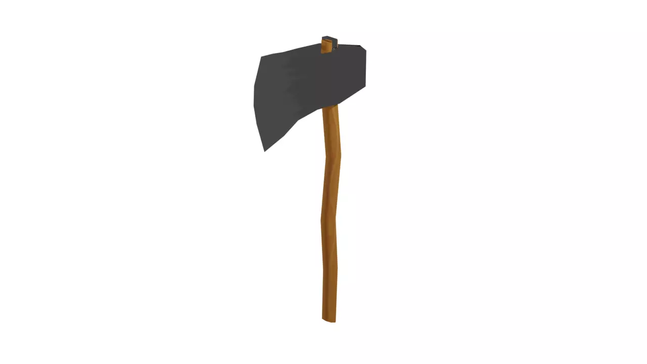 Axe Low-Poly Low-poly 3D model_0