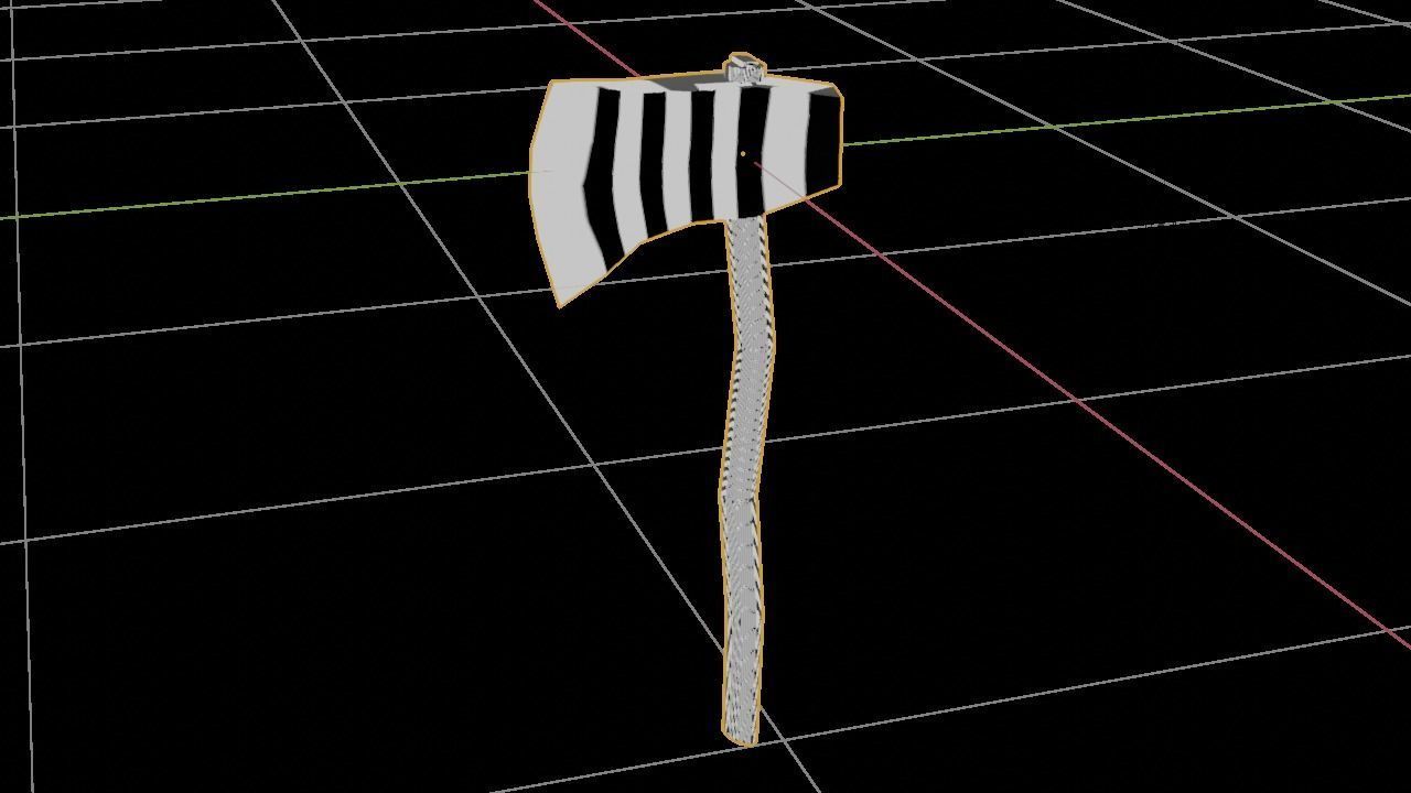 Axe Low-Poly Low-poly 3D model_6