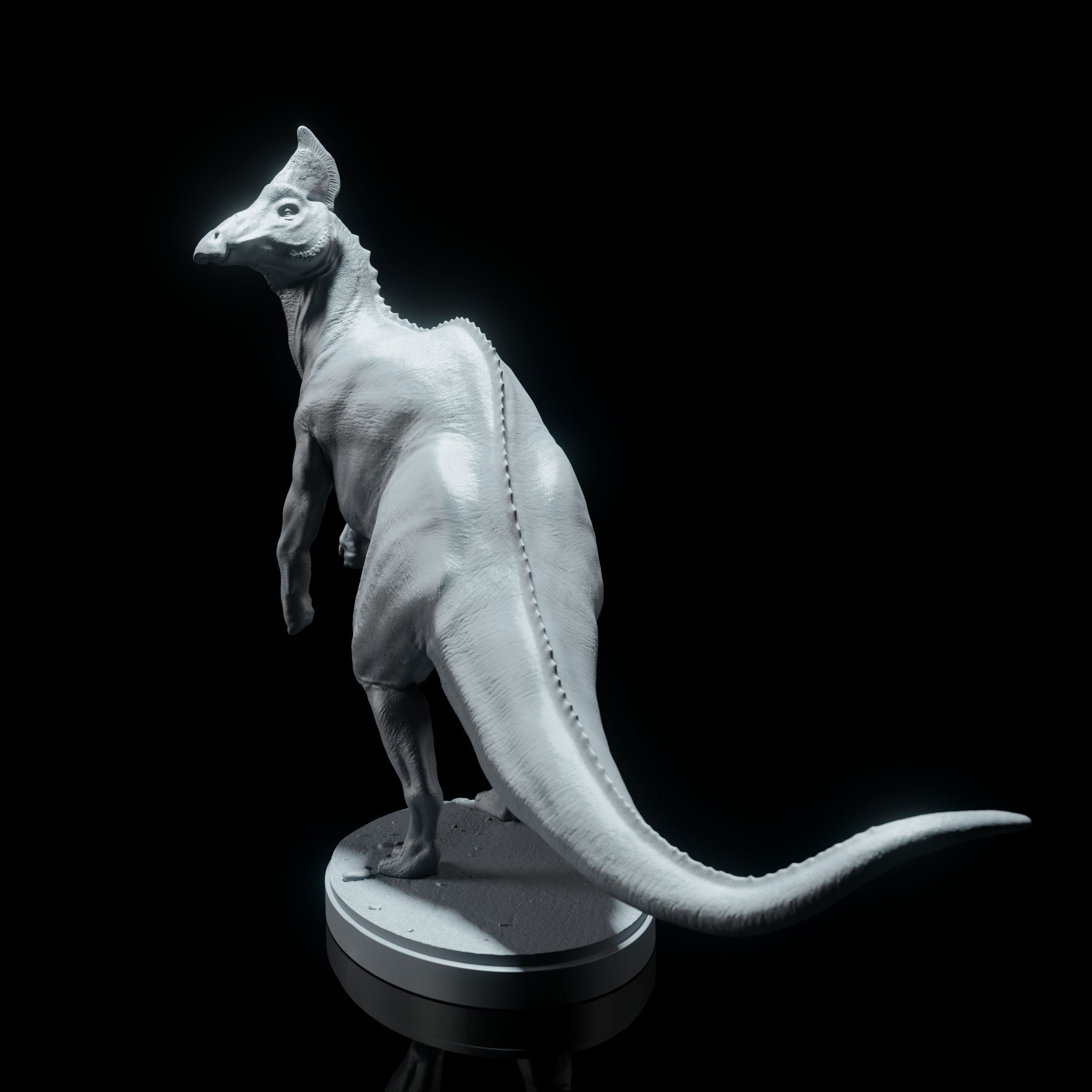 Olorotitan rear up 1-35 scale pre-supported dinosaur 3D print model_1