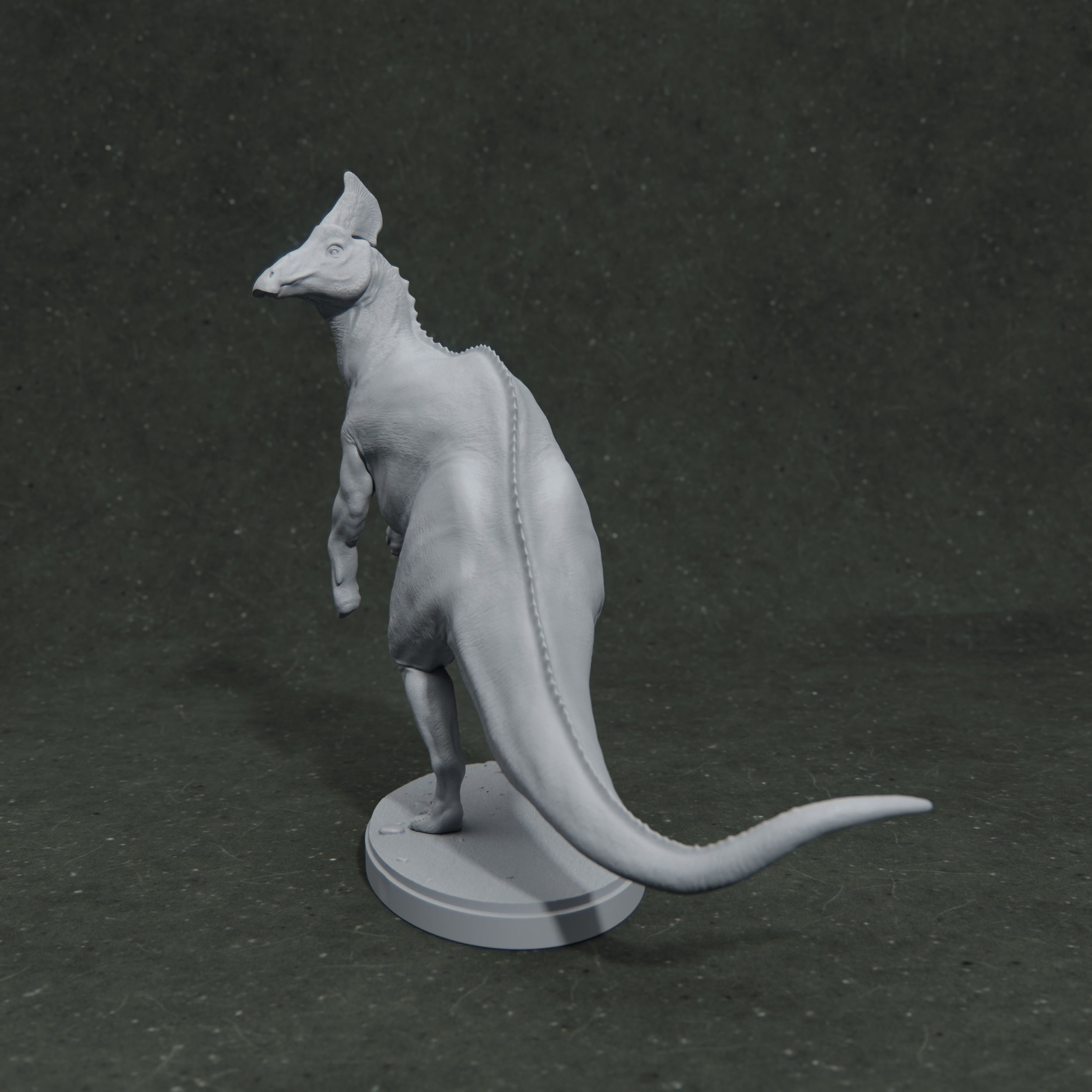 Olorotitan rear up 1-35 scale pre-supported dinosaur 3D print model_3