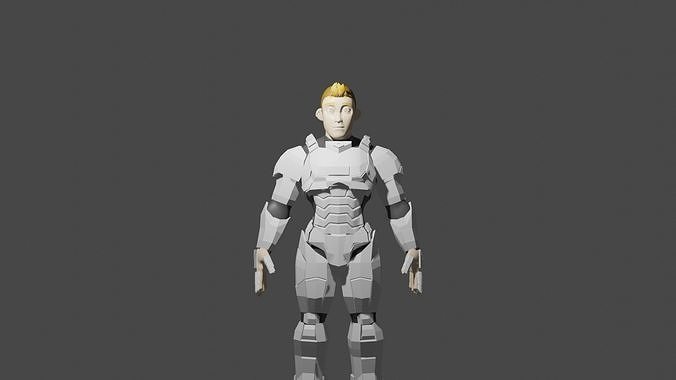 sf boy Free 3D model