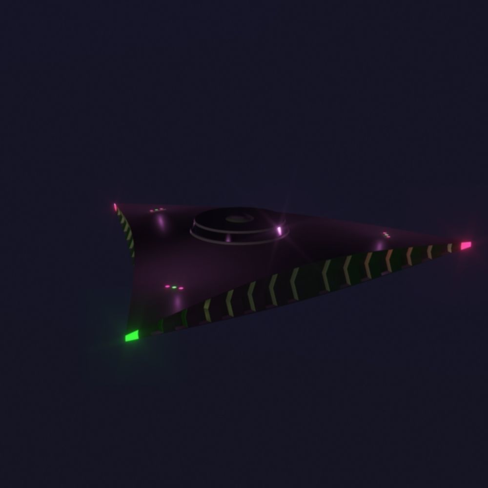 TR-3B Secret Triangular Anti Gravity Space Craft 3D model_14