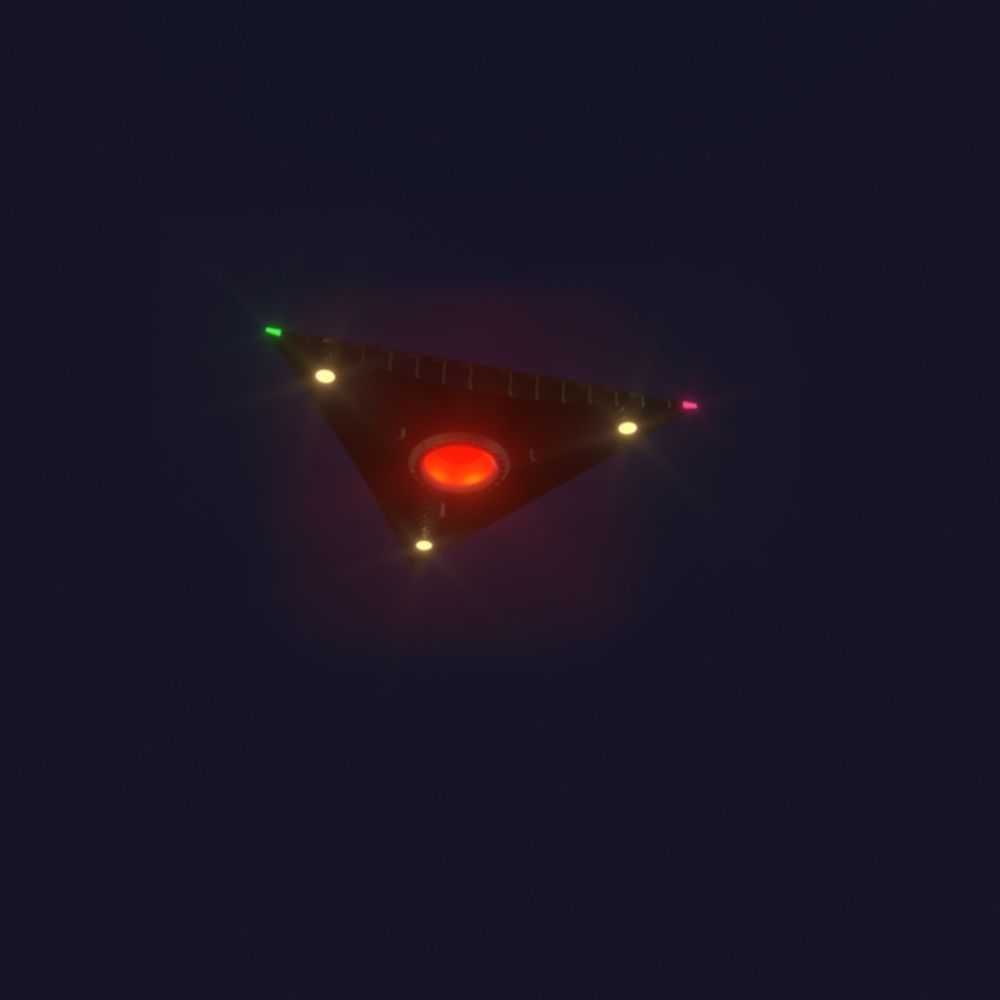 TR-3B Secret Triangular Anti Gravity Space Craft 3D model_1