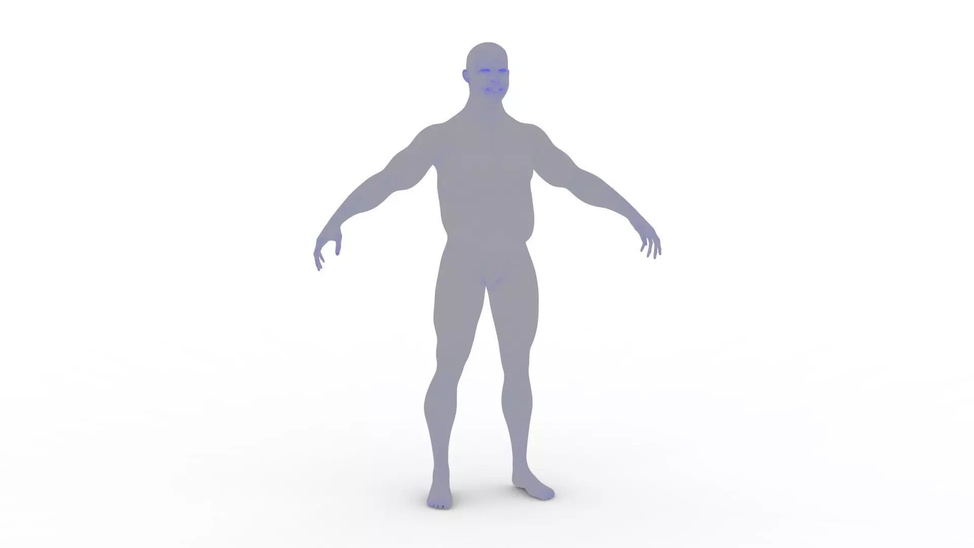 Chubby male 3D model_0