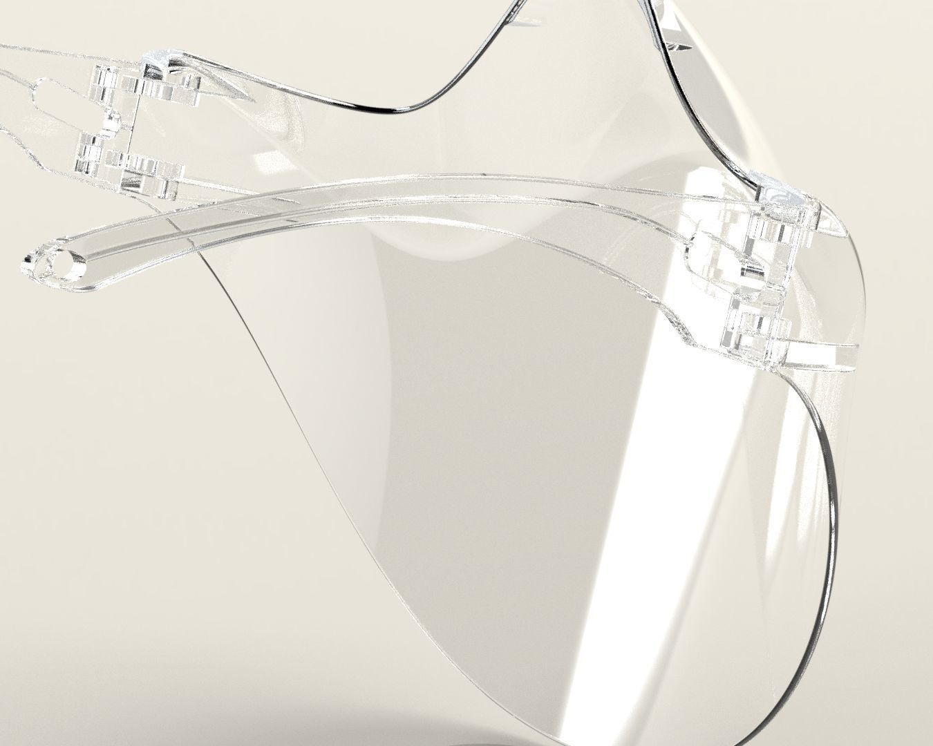 Clear Mask Face 3D model_11