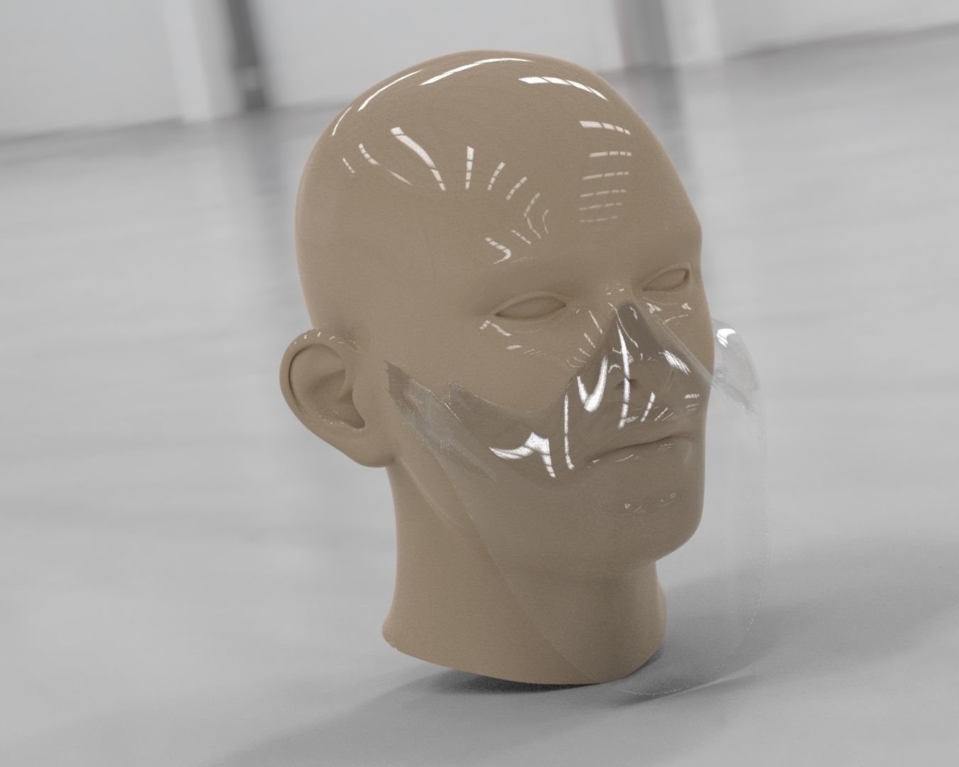 Clear Mask Face 3D model_28