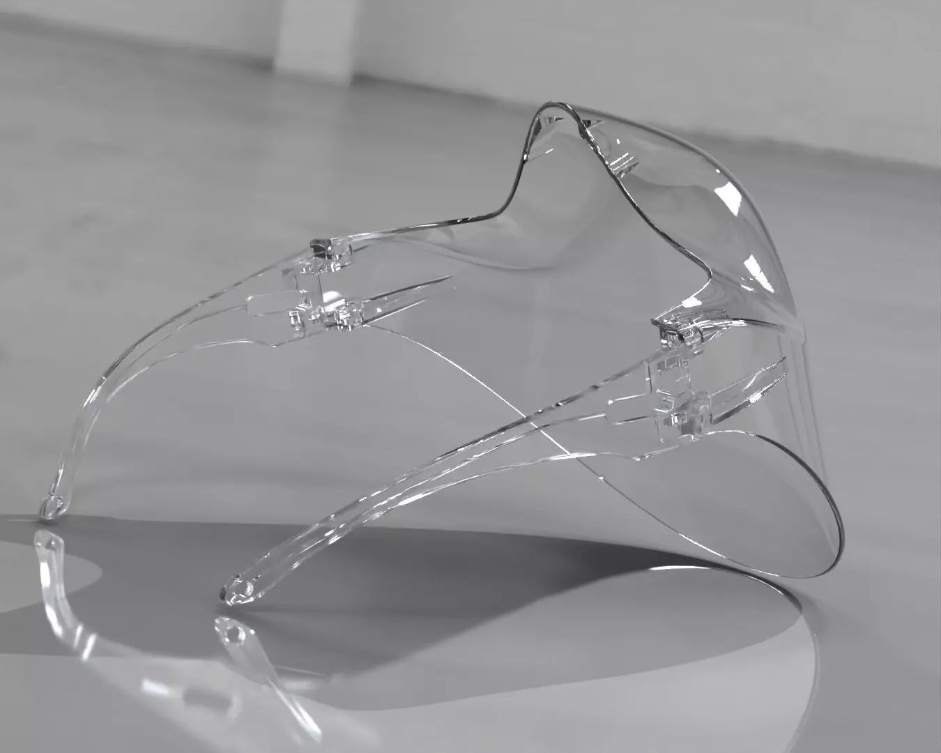 Clear Mask Face 3D model_0