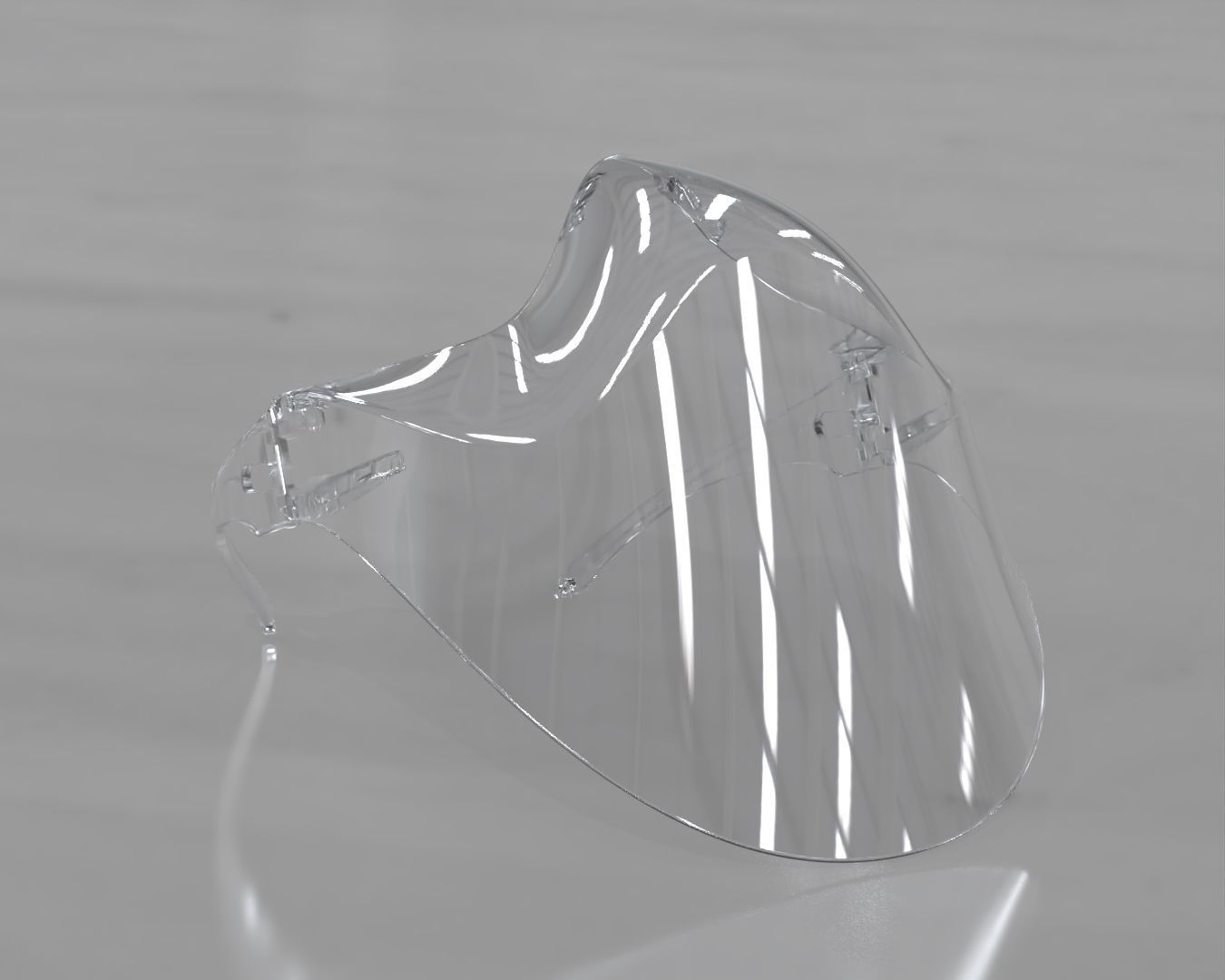 Clear Mask Face 3D model_1