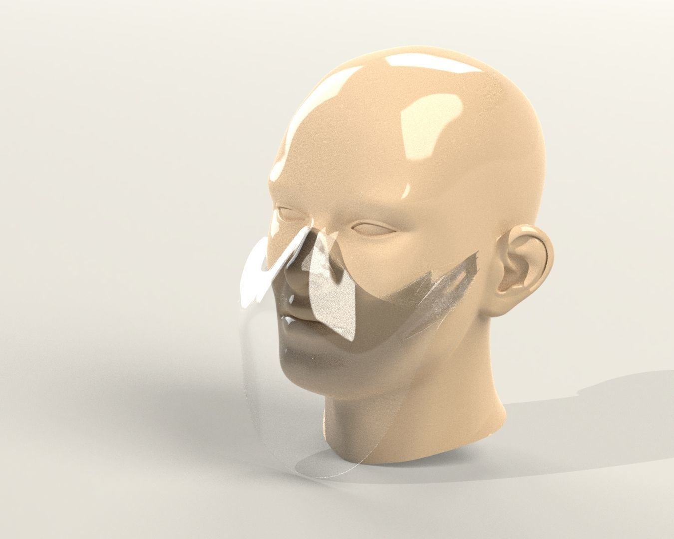 Clear Mask Face 3D model_27