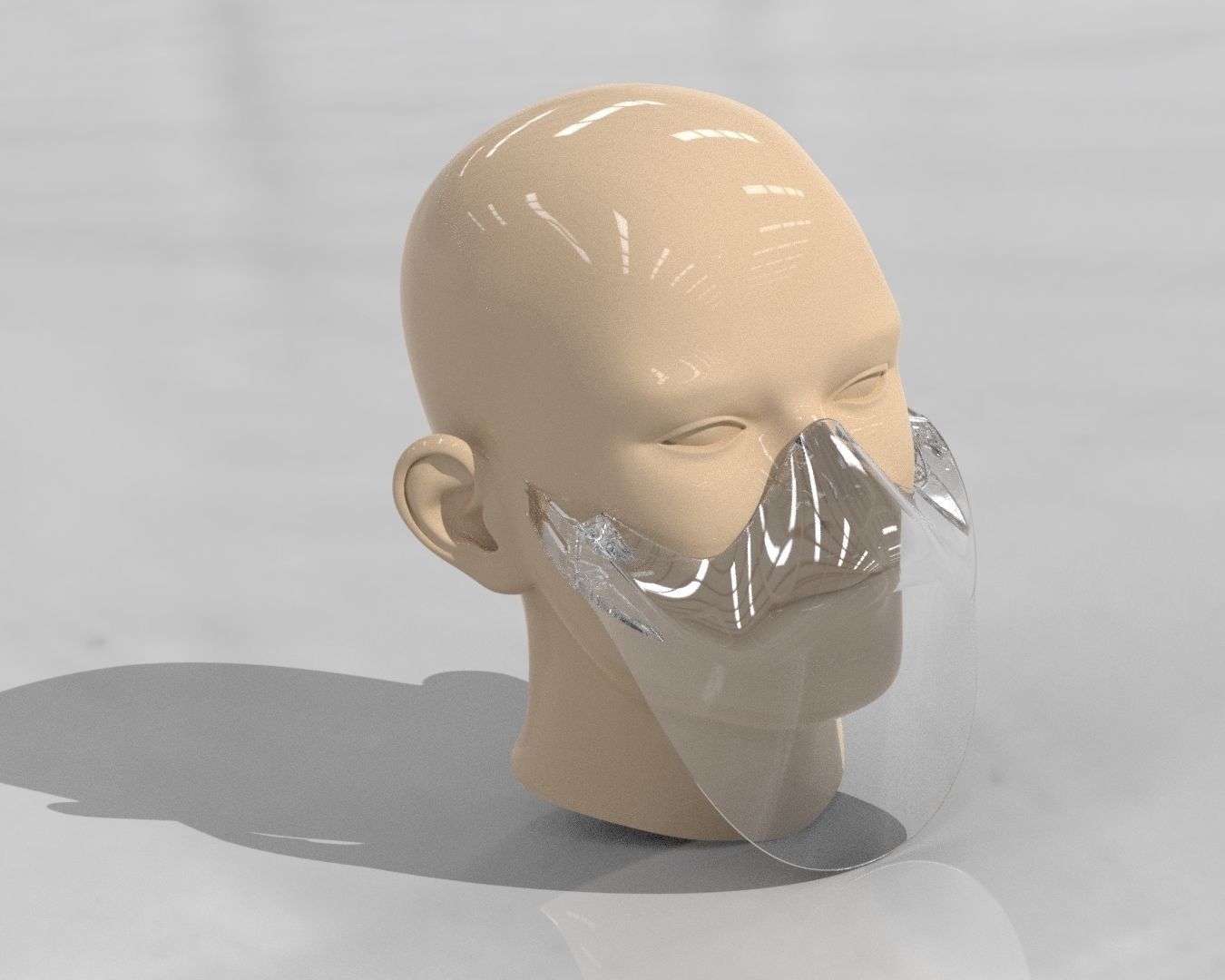 Clear Mask Face 3D model_5