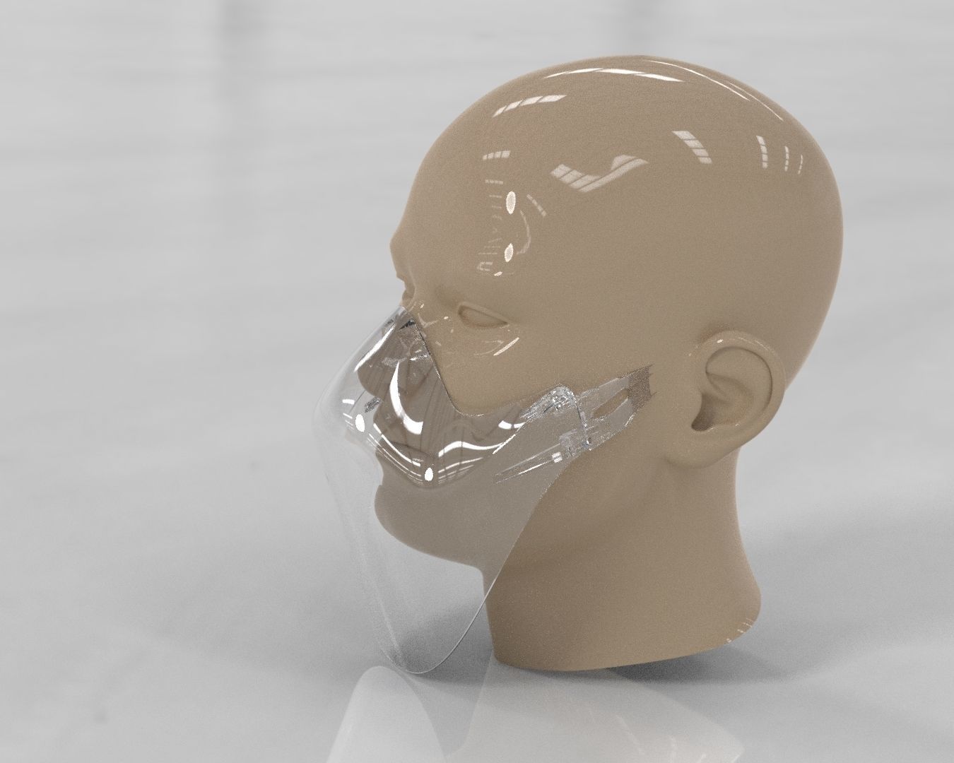 Clear Mask Face 3D model_6