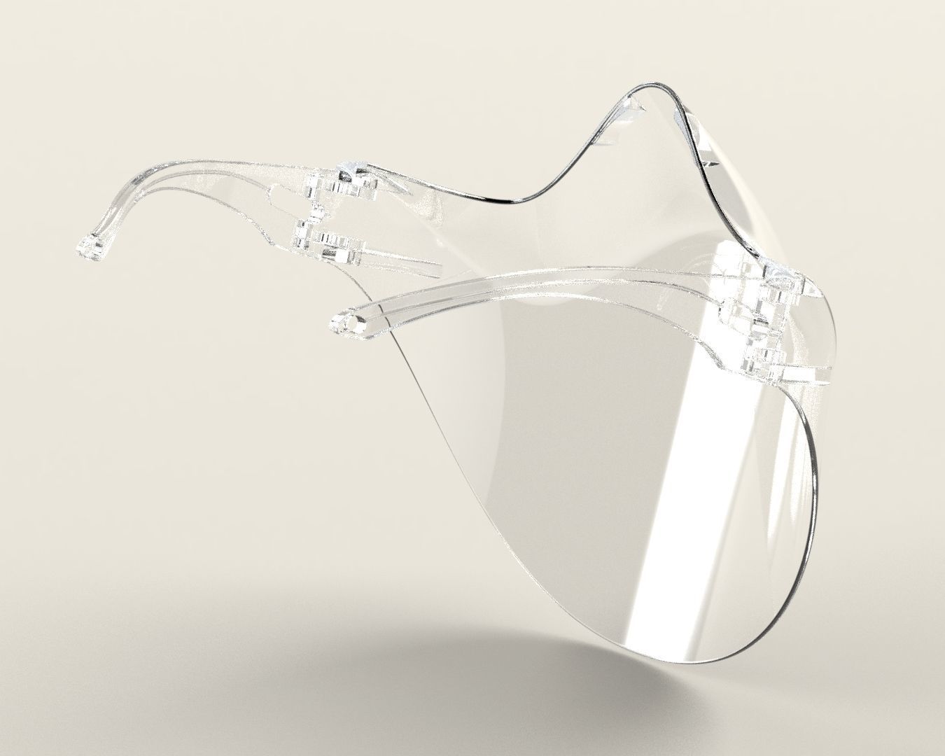 Clear Mask Face 3D model_9