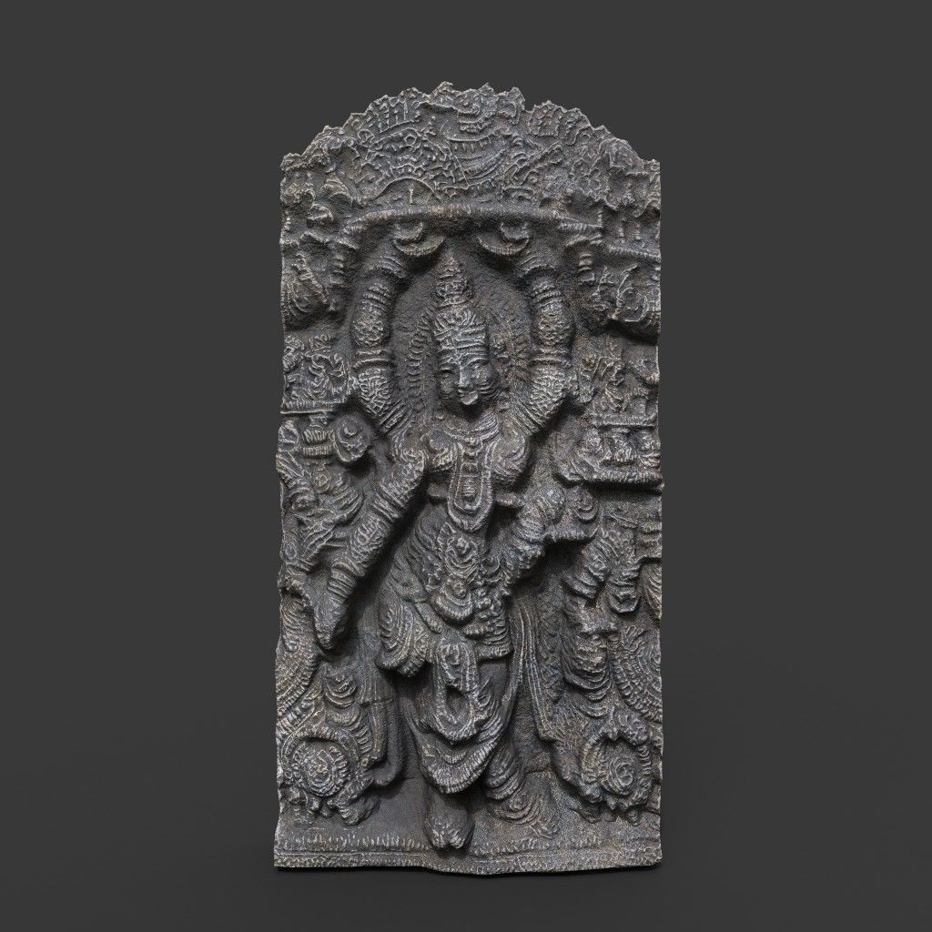 India Temple Wall modular - 221005 Low-poly 3D model_3