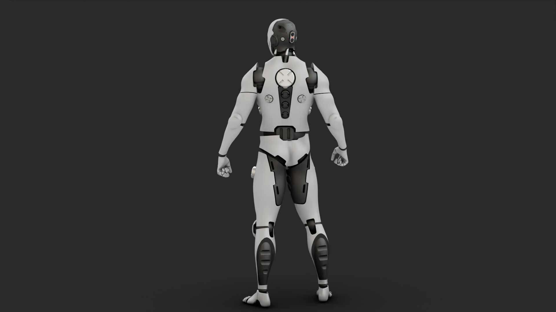 META HUMAN BOT RIGGED 3D model_10