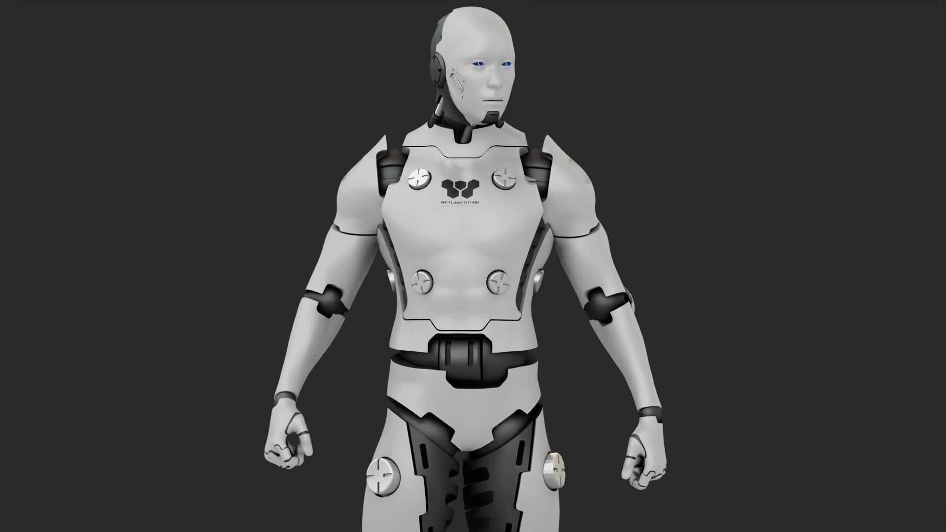 META HUMAN BOT RIGGED 3D model_2