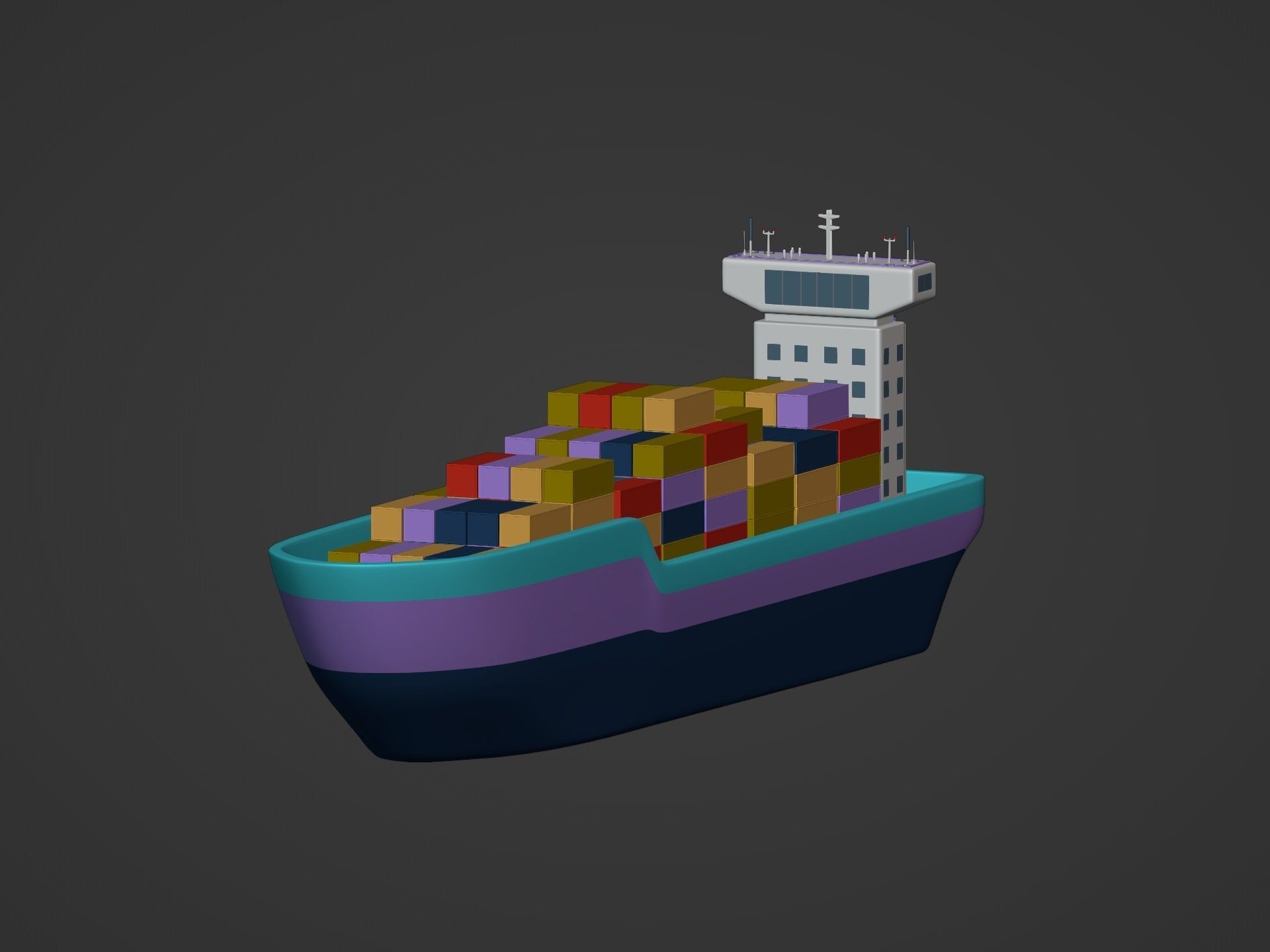 Cartoon Transport Vehicles Pack Low-poly 3D model_25