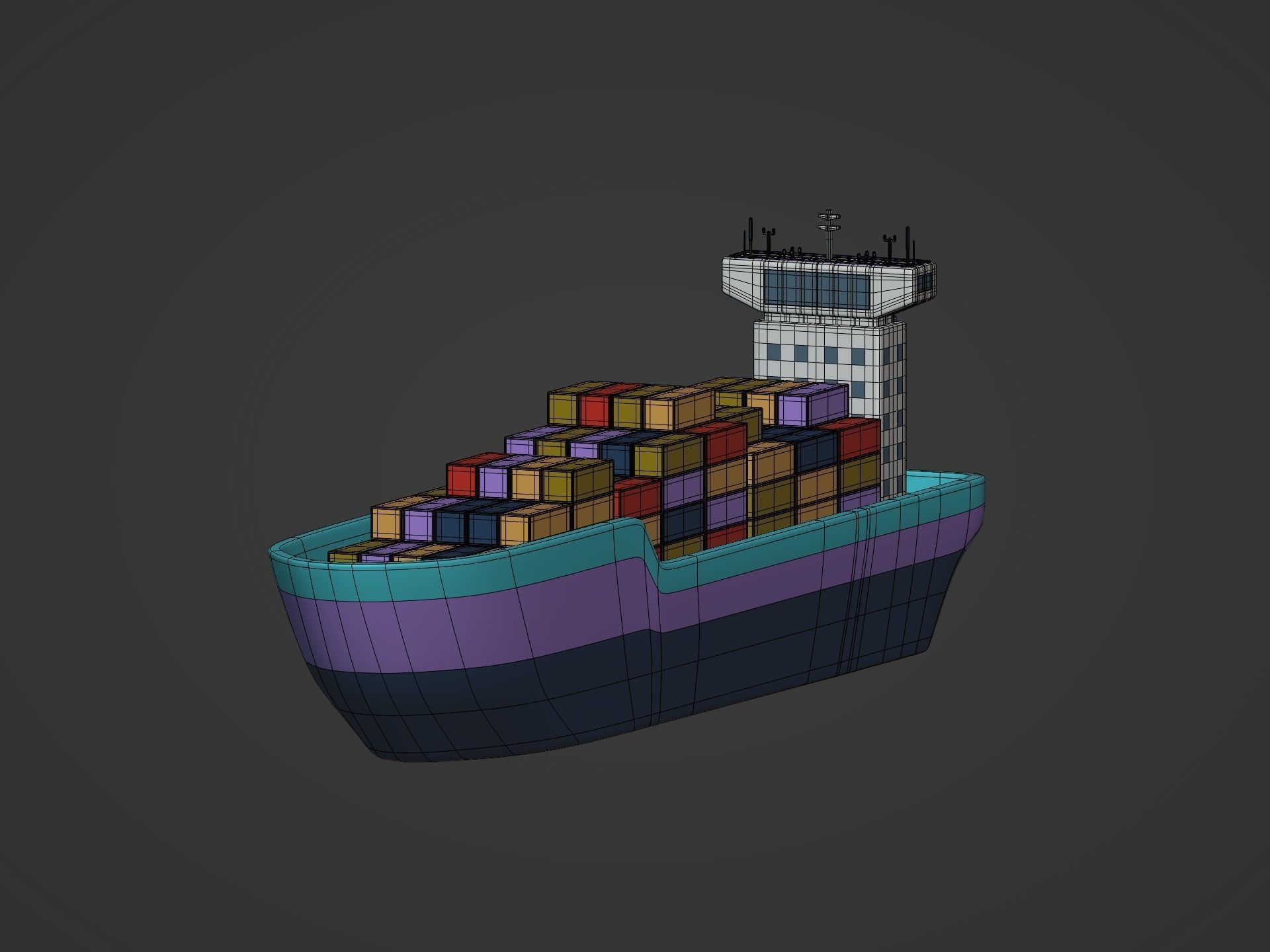 Cartoon Transport Vehicles Pack Low-poly 3D model_26