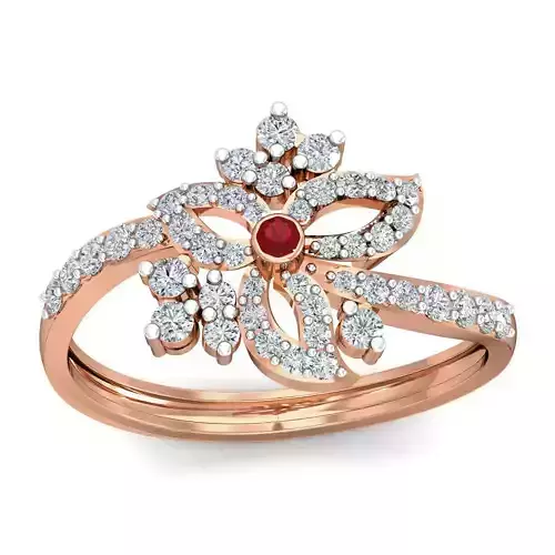 Women cocktail ring 3dm stl renders detail