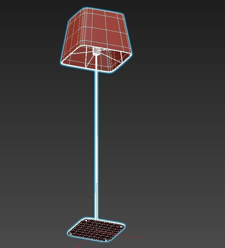 HENDRIX floor lamp with shade 3D model_3