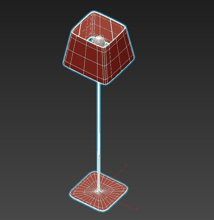 HENDRIX floor lamp with shade 3D model_2