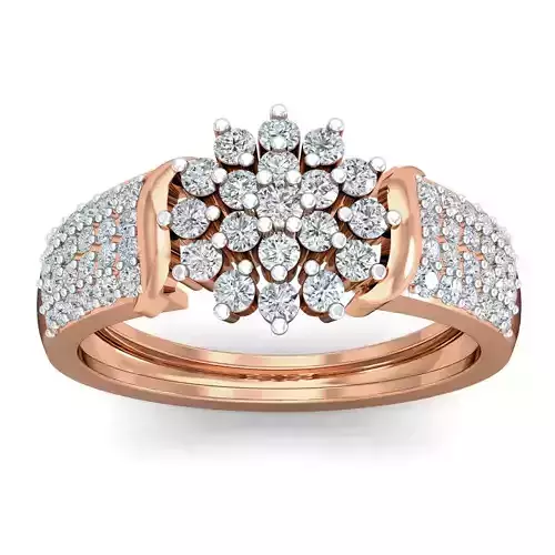 Women cocktail ring 3dm stl renders detail