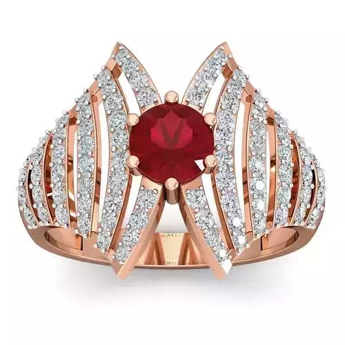 Women cocktail ring 3dm stl renders detail