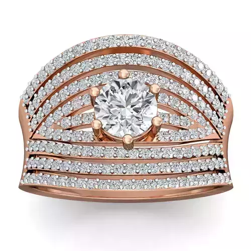 Women cocktail ring 3dm stl renders detail