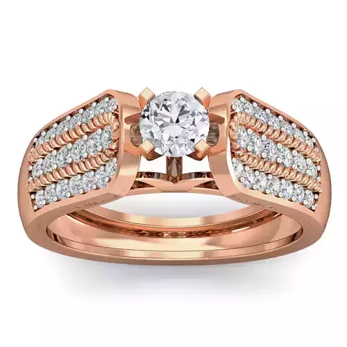 Women cocktail ring 3dm stl renders detail