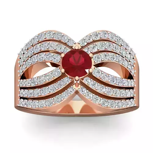 Women cocktail ring 3dm stl renders detail